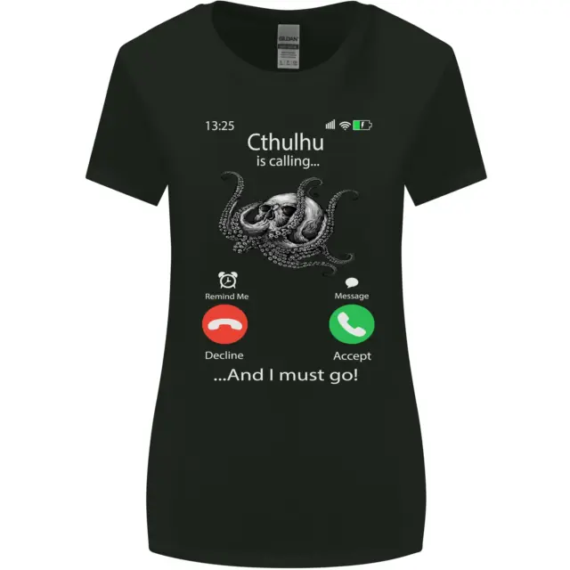 T-shirt da donna taglio più largo Cthulhu Is Calling Funny Kraken