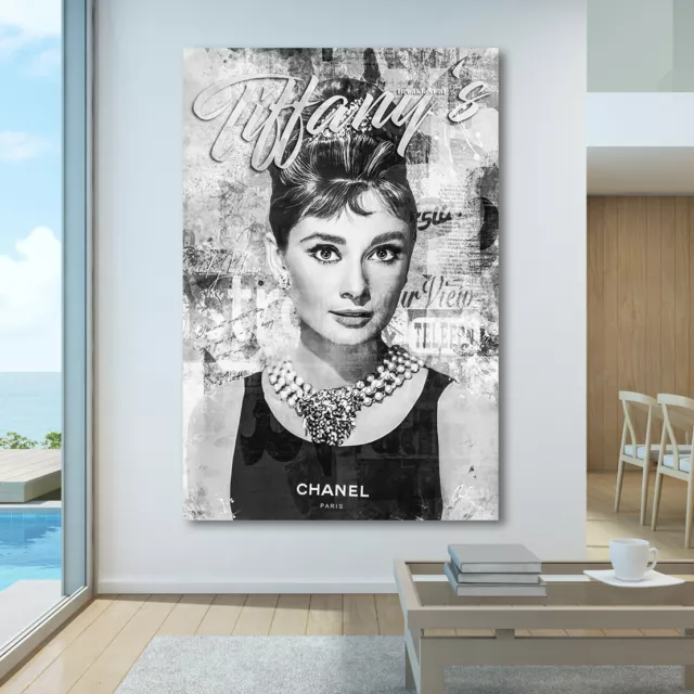 Leinwand Bild Audrey Hepburn Pop Art Wand Bilder Kunstdruck Deko Amerika