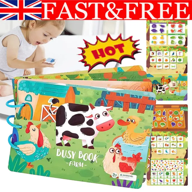 Montessori Quiet Book for Toddlers Montessori Busy Book Preschool Educational UK