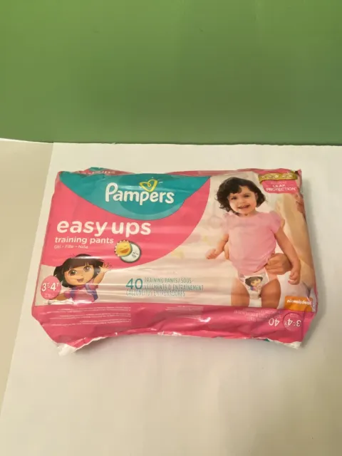 PAMPERS EASY UPS 3t-4t 40 Count, Girls Pull Ups Dora The Explorer Theme  $35.00 - PicClick