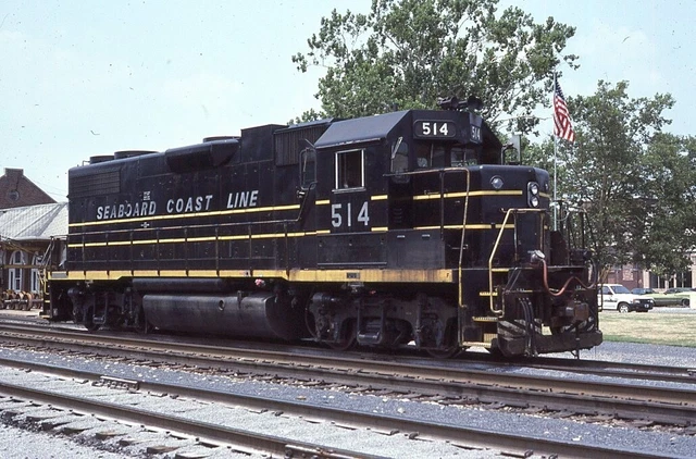 ORIGINAL 1986 RAILROAD SLIDE SCL SEABOARD COAST LINE 514 Kingsport TENNESSEE CSX