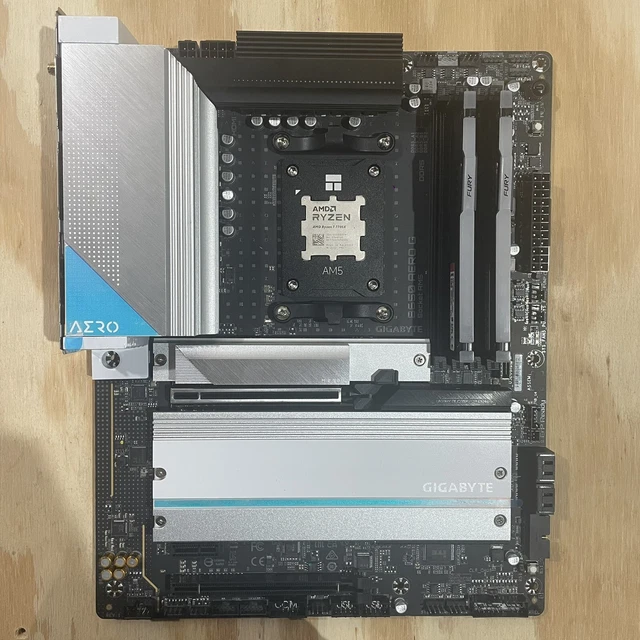 CPU MOTHERBOARD RAM COMBO Ryzen 7 7700X Aero G B650 Kingston DDR5 64GB ...