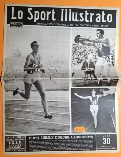 FILIPUT,CONSOLINI & DORDONI da LO SPORT ILLUSTRATO N.34 del 31-agosto-1950/10825