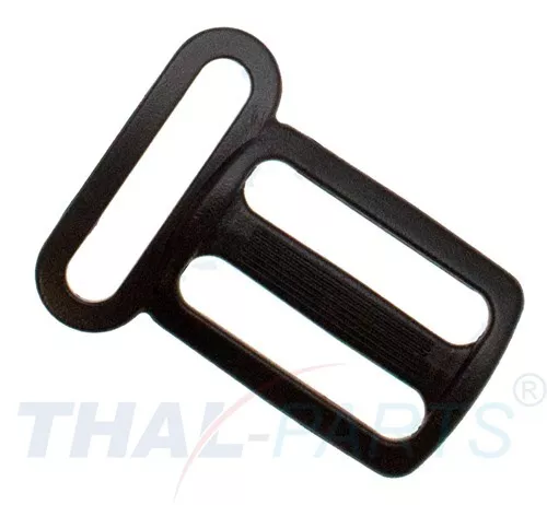 10 Stück Schieber mit Schlaufe für 25mm Gurtband Kunststoff Polyacetal schwarz