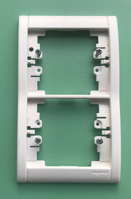 Plaque Triple Legrand Sagane Opalis Blanc - Interrupteur Prise Verticale