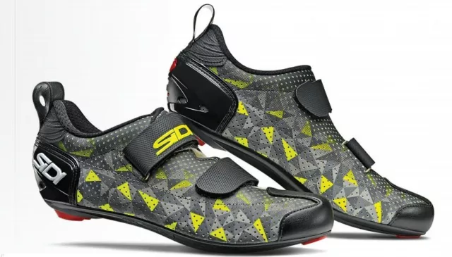 New Sidi T5 Air Cycling Shoes, Gray Yellow Black, EU41-43