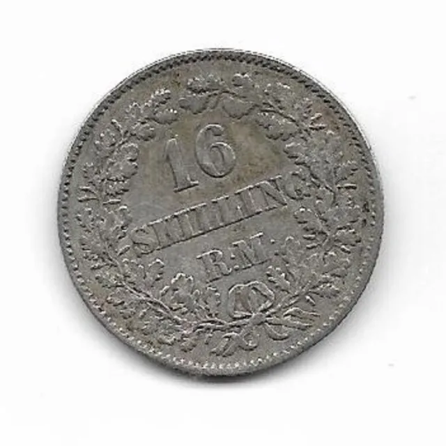 16 Skilling 1856 Dänemark Silber Münze , F17