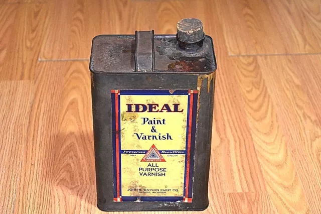 Vintage Ideal Alle Zweck Lack 1 Gallone Kann Dose John Watson Farbe Co Detroit