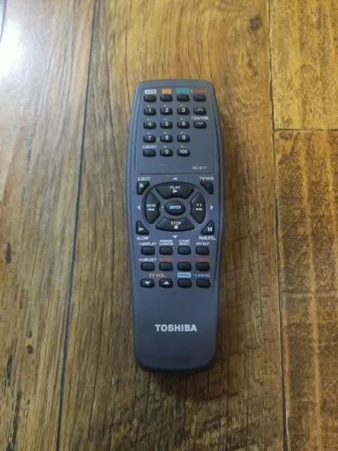 Genuine TOSHIBA VC-617 VCR Remote Control, W614R/W515 | Works