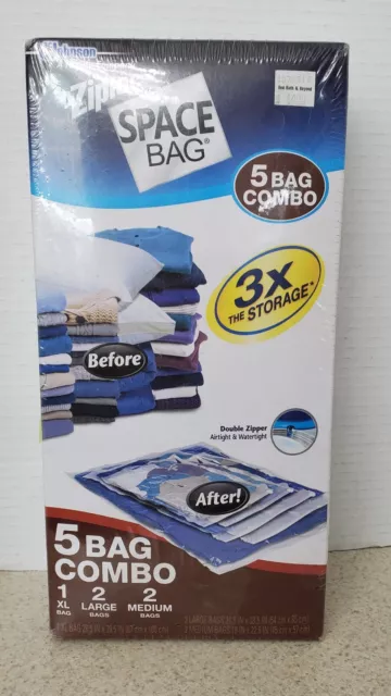 Ziploc Space Bag 5 Bag Combo Vacuum Seal Storage Bags