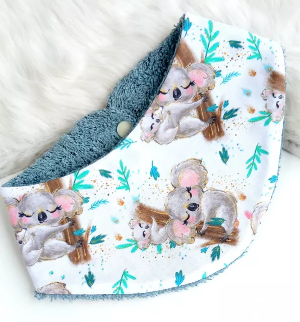 NEU * Baby Halstuch mit FROTTEE * Dreieckstuch * Sabberlatz * Koala Bär