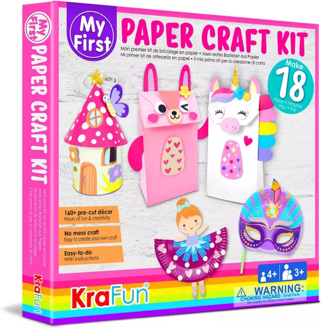 My First Unicorn Bunny Paper Craft Kit for Toddlers and Girls Age 3-8 Years Old,