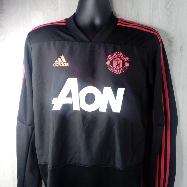Manchester United Adidas Jersey  LONG SLEEVE Mens SMALL UK - Rare Retro Soccer