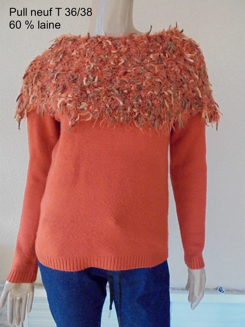 Sous-pull Vintage Jet T - Taille 4 (38) - Dralon Couleur Rouille - Neuf Sans étiquettes