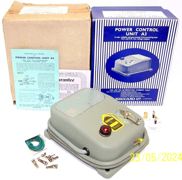 1956 MECCANO A3 Power Control Unit Boxed+Outer Box For Hornby Dublo
