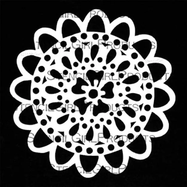 Stencil Girl - 6inx6in -  Loopy Doily Stencil