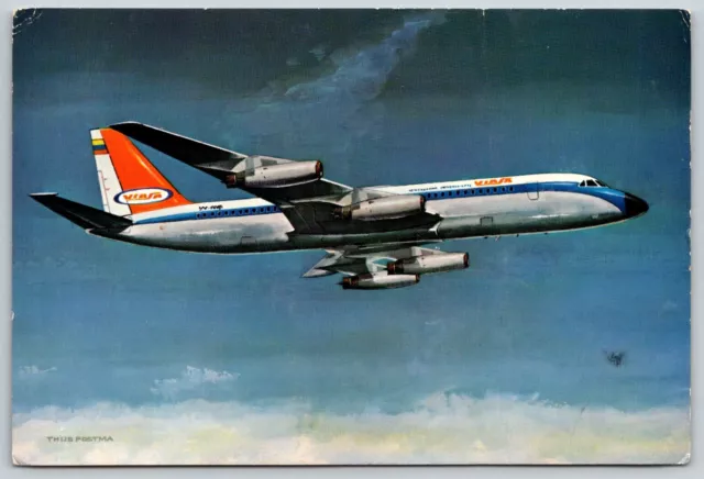 Viasa Venezuela Convair 880 4x6 airlines in flight in flight Postcard