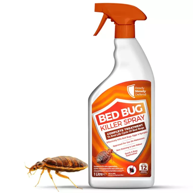 Bed Bug Killer Spray | 1 Litre | Complete Treatment to End Life Cycle of Bed | &