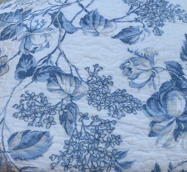 Vintage Laura Ashley Pillow Covers Shams Blue Toile Country Rose Floral Cottage Vintage Laura Ashley Pillow Covers Shams Blue Toile Country Rose Floral Cottage