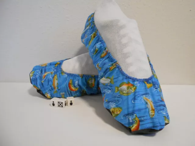 Men's Bowling Shoe Covers Multicolor Fly Fishing Trout Fits 9-11