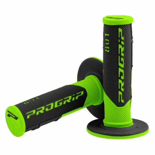 Motocross Guidon Poignées > PROGRIP 801 Double Densité MX - Noir / Fluo Vert