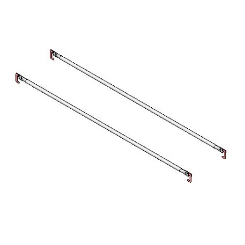 Paire tiges de garde-corps pour échafaudage Grim UNI EN 1004 75 cm pour passages