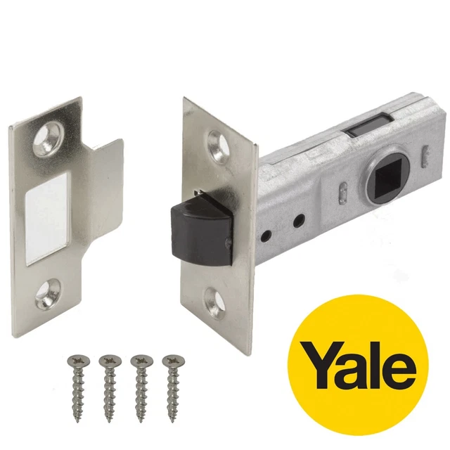 Tubular Latch Polished Chrome Door Handle Mortice Catch Internal Bolt 2.5"/64mm