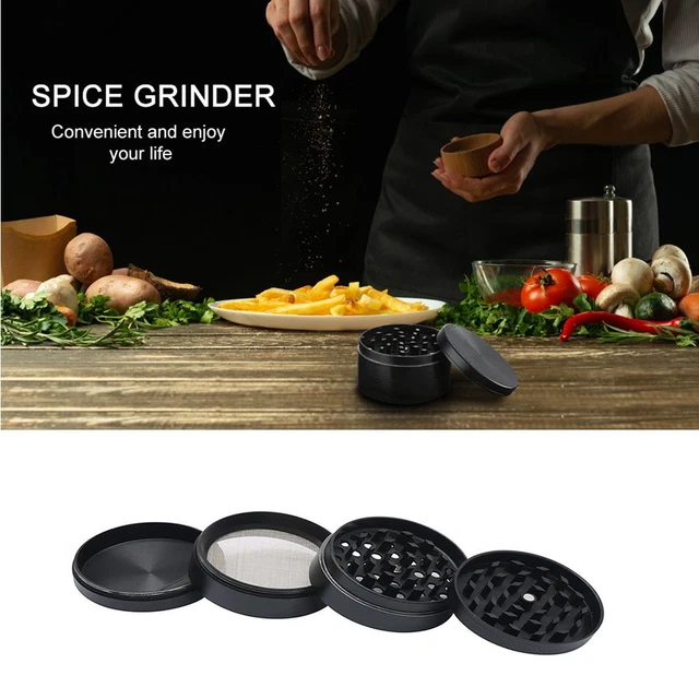 Tools 4 Layer Zinc Alloy Crusher Grinder Spice Mill Manual Mills Spice Grinder