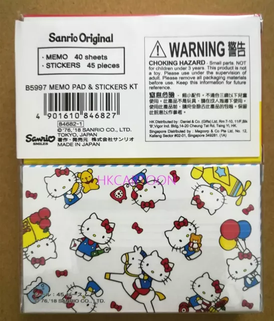 Giapponese Sanrio Kitty Melodia Kuromi Pochacco Gudetama Xo Pad Memo E Adesivi 3