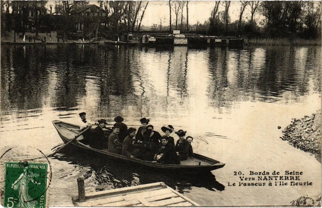 CPA Bords de Seine vers Nanterre-Le Passeur a l'Ile Fleurie (412947)