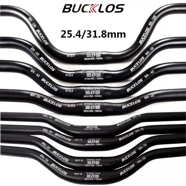 BUCKLOS 25.4/31.8mm Lenker Aluminium-Legierung Mountainbike Riser Bars 620-780m