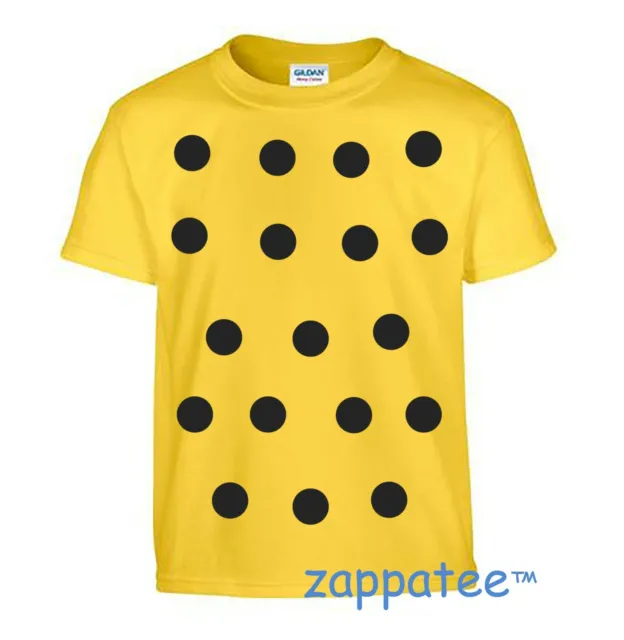 Children's Spotty Dotty T Shirt boys girls Spots School Day Kids coloured spots