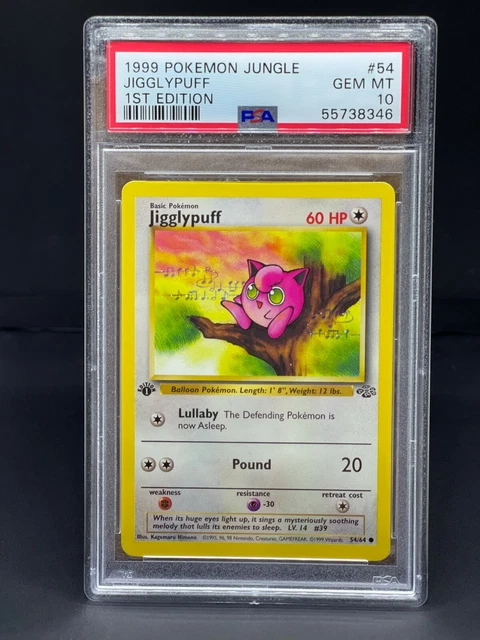 Pokemon Jungle Jigglypuff 1st Edition PSA 10 GEM MT #54 - WOTC English Card 1999