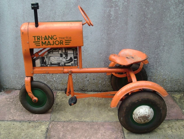RARE VINTAGE 1950'S TRI-ANG MAJOR PEDAL TRACTOR PicClick UK