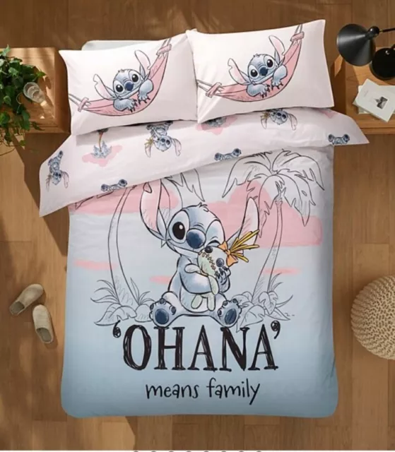 Disney Stitch & Angel Reversible Duvet Cover Set Single Size