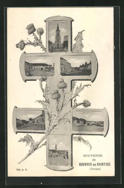 CPA Rouvres-en-Xaintois, the Church, building view, partial view 1918