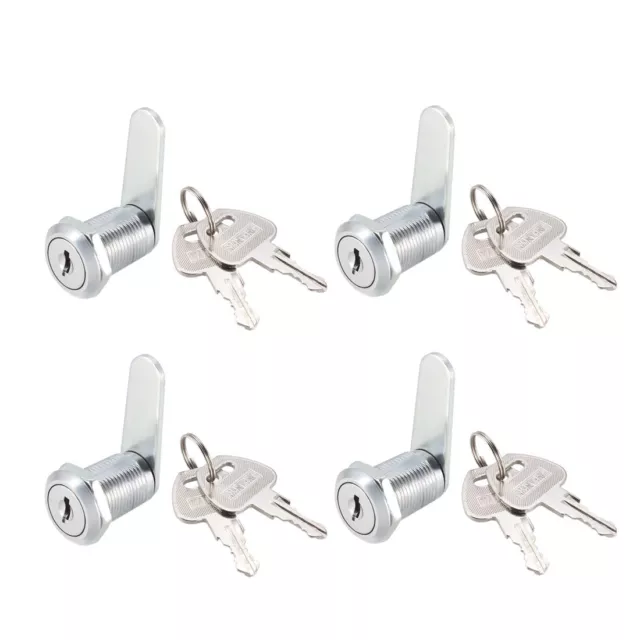 Cam Locks 25mm Cylinder Length Fits Max 5/8-inch Panel Keyed Different 4Pcs