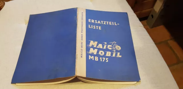 Maico Mobil MB 175 Ersatzteil-Liste  40 Seiten