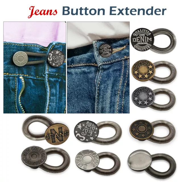 Taille Bande Extendeur Jeans Boutons Pantalon pour Jupe Colliers Standard