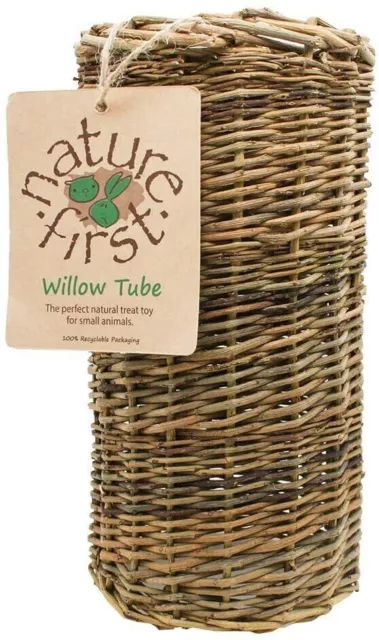 NATURE FIRST NATURAL SMALL ANIMAL WILLOW TUBE  PLAY TUNNEL large 32 CM X 14 CM