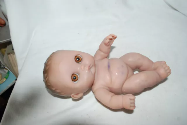8 inch  Berenguer chubby doll baby LARGE BROWN EYES
