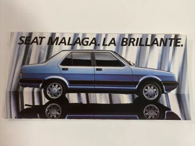 RARE Catalogue brochure Katalog SEAT MALAGA ANNEE 1985 8 pages