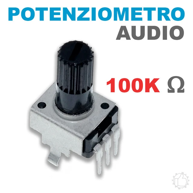Potenziometro Verticale RV09 12.5mm 100K Ohm | Per Audio E Regolazione Volume | 3 Pin