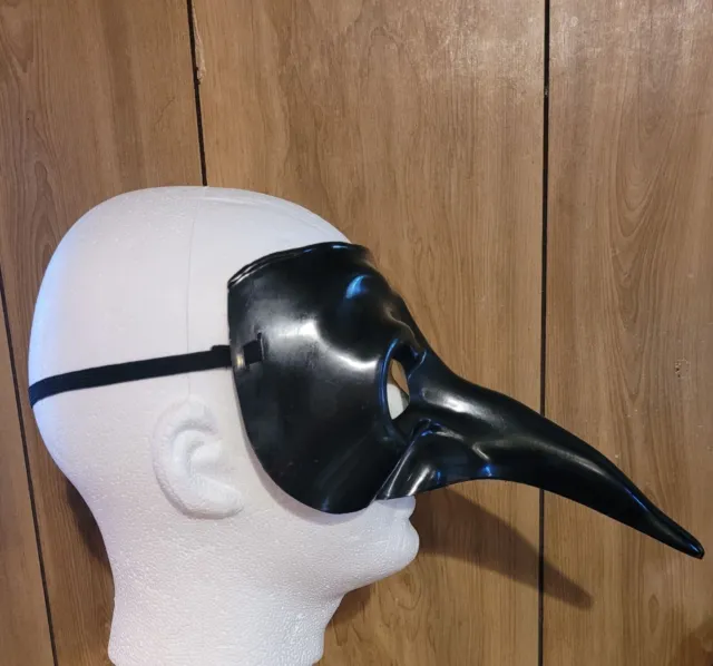 Venetian Raven Mask Halloween Scaramouche Long Nose, Black Plague Creeper