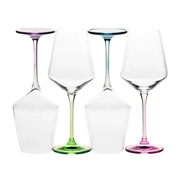 Krosno Avant-Garde Bicchieri da Vino Colorati | Set 4 | 450 ml | Lavaggio a mano