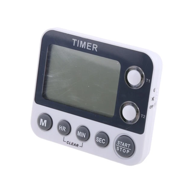Channel Timer 2-CHANNEL TIMER COUNTDOWN Timer Digital Alarm Clock Digital Second ...