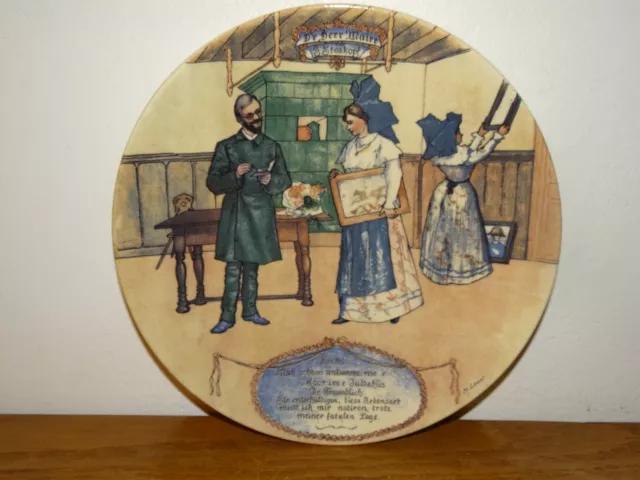 Belle Assiette Faïence de Sarreguemines Alsace M Loux Dr Herr Maire von Stoskopf