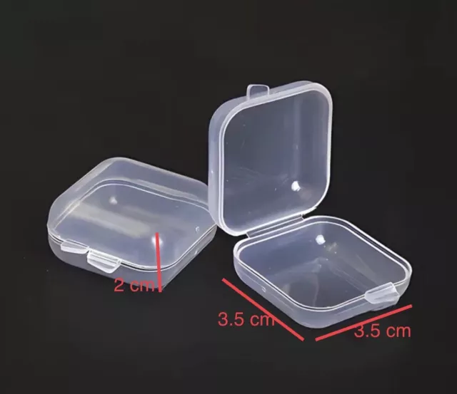 100 mini Plastic boxes Craft Organizer Plastic Box Nail Jewelry Bead Case Bx-238