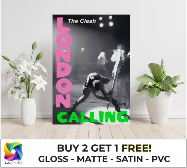 London Calling The Clash Music Large Poster Art Print Gift Multiple Sizes