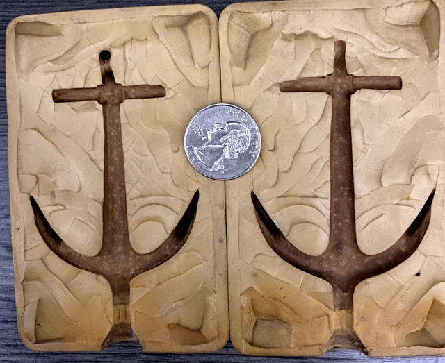 xLG Anchor LOST WAX CASTING injection rubber jewelry mold, Gold Casting